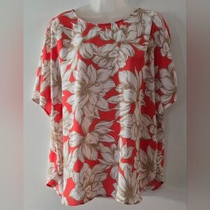 Anne Klein Ladies Short Sleeve Blouse Euc